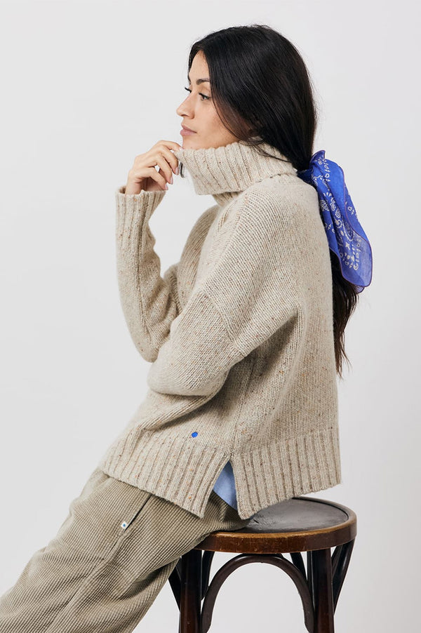 A.P Genievre Oat Turtle Neck Jumper - The Mercantile London