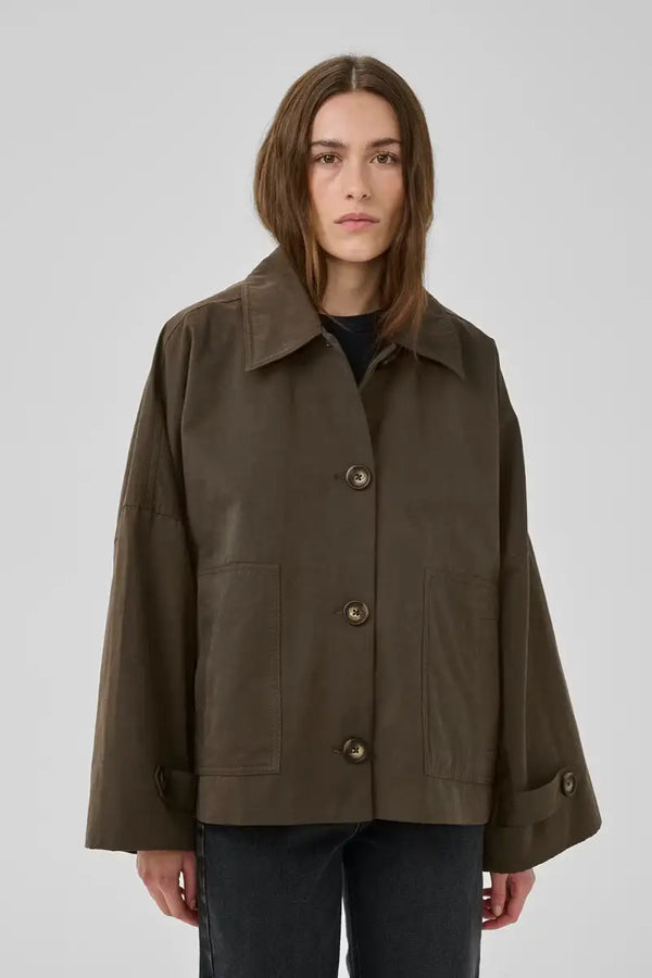 My Essential Wardrobe Lyon Major Brown Jacket - The Mercantile London