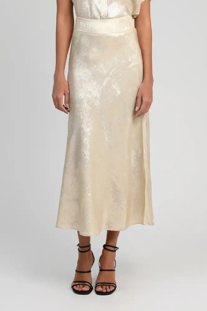 An'ge Janymala Ecru Pearl Skirt - The Mercantile London