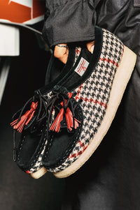 Clarks Black Harris Tweed Wallabees - The Mercantile London