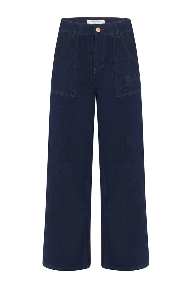 Seventy + Mochi Eden Blue Moon Wide Leg Jeans - The Mercantile London