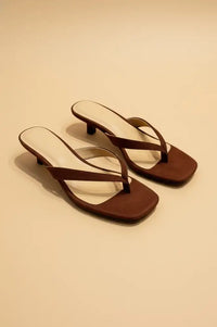 Cocci Chocolate Kitten Heel Sandals