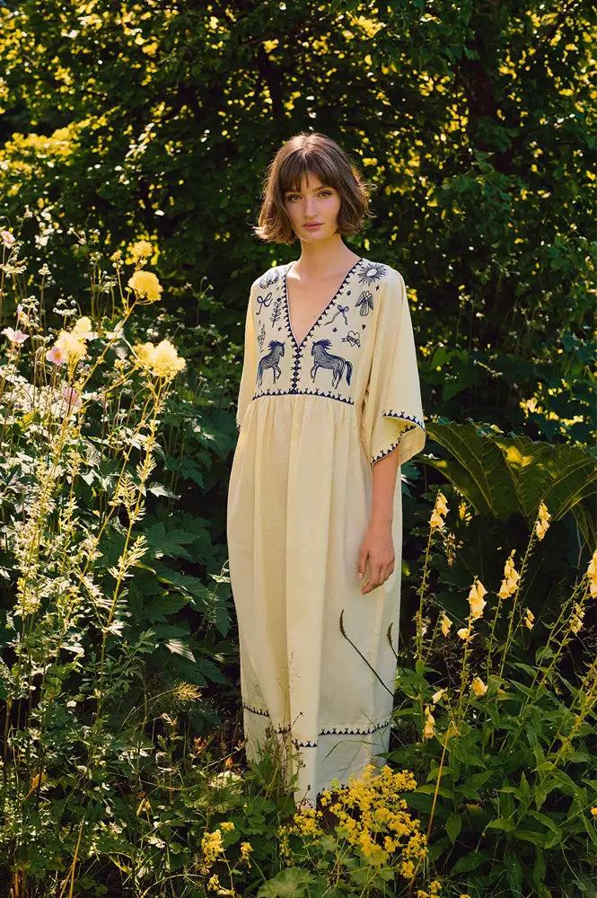 Habiba Polly Vanilla Embroidered Dress