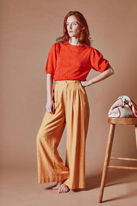 Emile Et Ida Daim Mustard Trousers - The Mercantile London