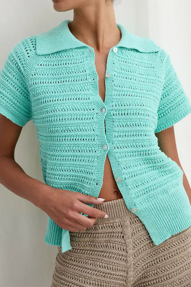 Diarte Palma Aqua Cardigan - The Mercantile London