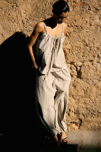 Object Belem Birch Stripe Harem Balloon Trousers - The Mercantile London