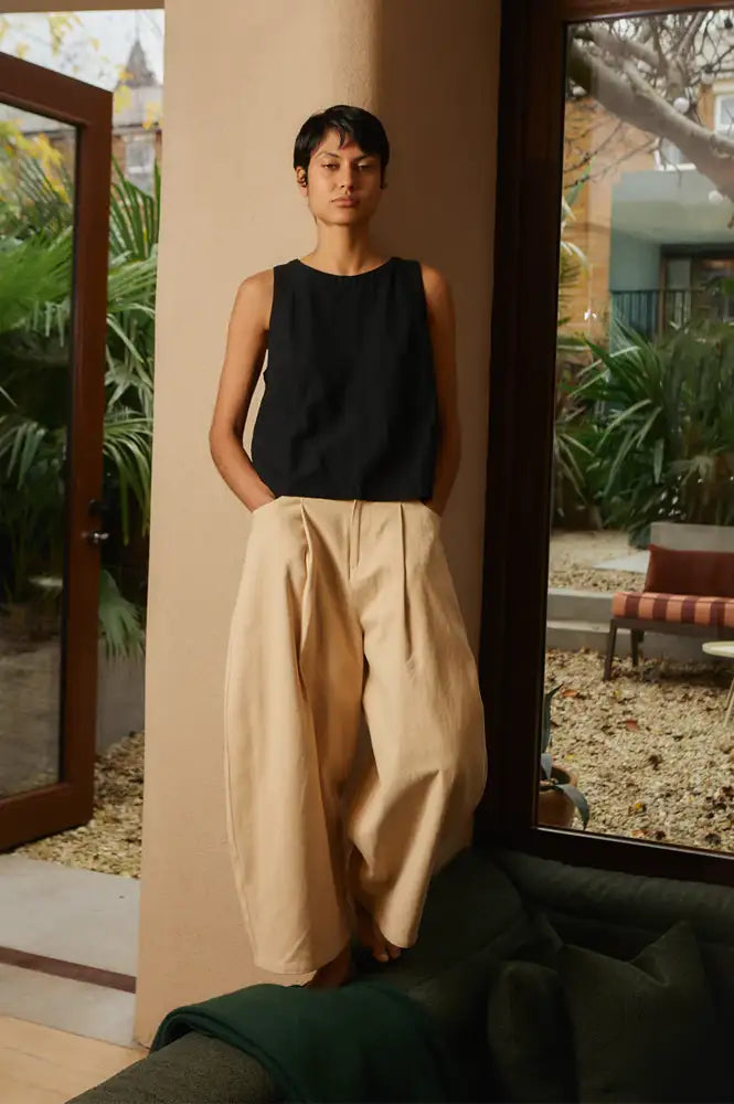 L.F. Markey Mason Beige Trousers - The Mercantile London