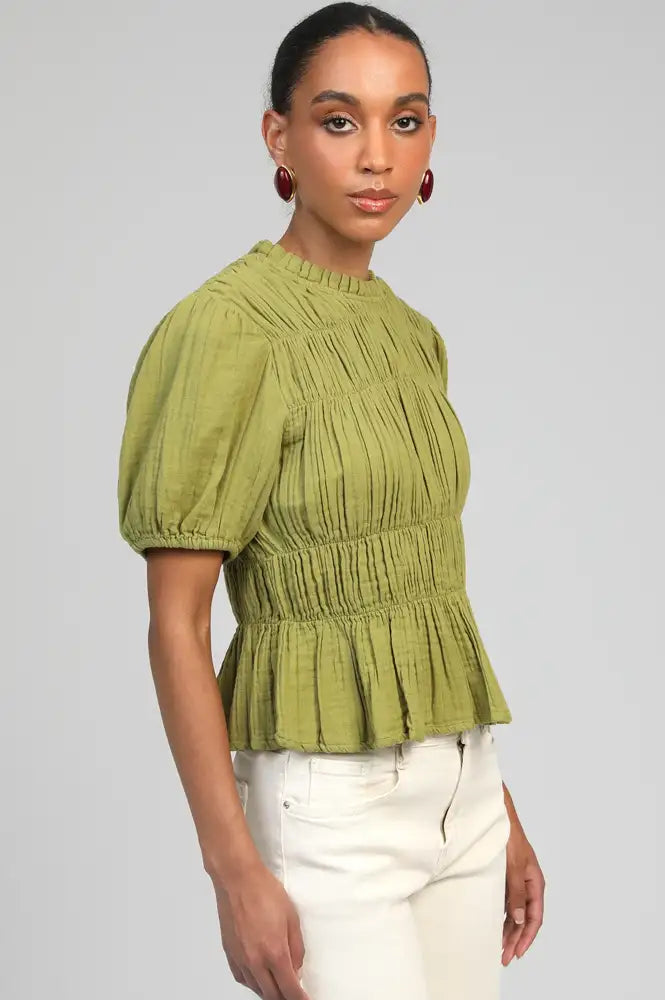 An'ge Sizaya Olive Blouse - The Mercantile London