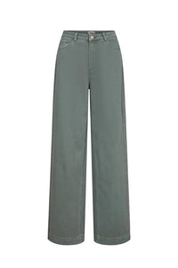 Numph Hamilton Washed Sea Green HR Wide Jeans