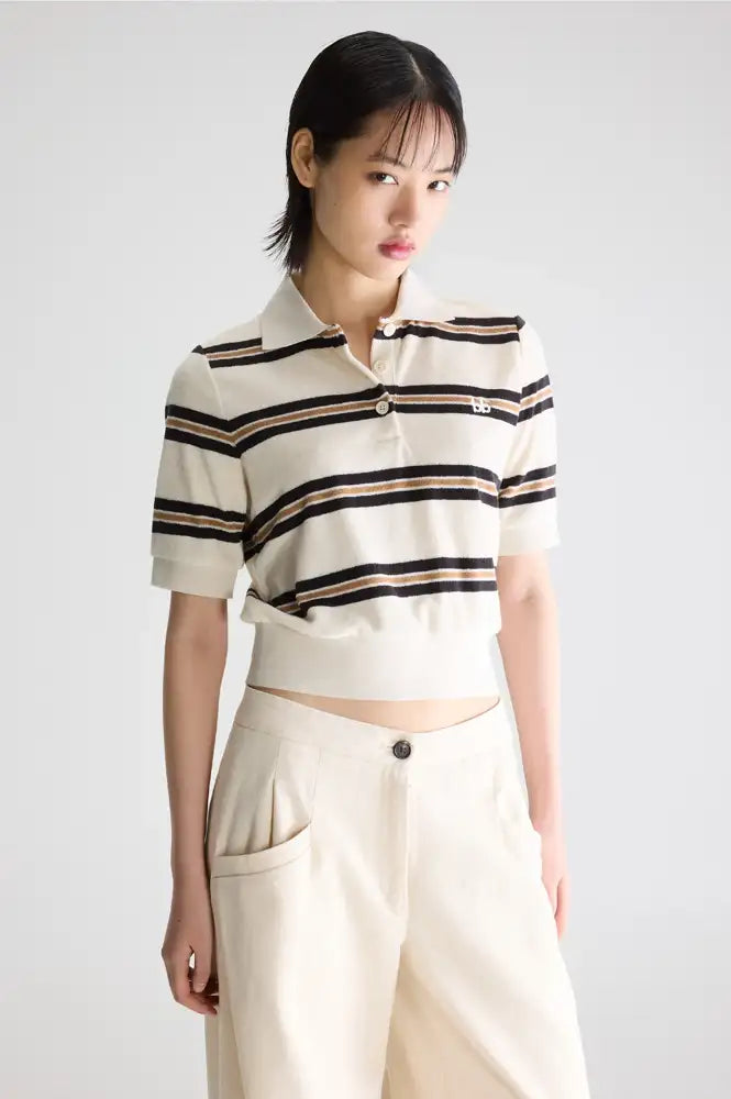 Bellerose Crixus Stripe B Polo Top - The Mercantile London