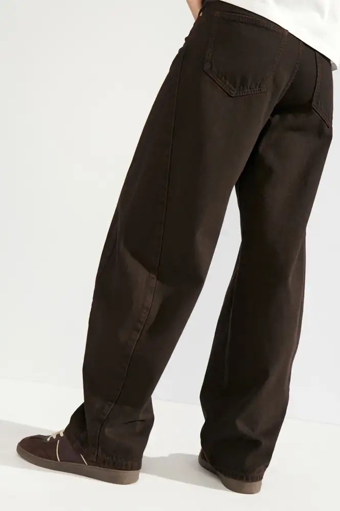 Numph Amsterdam Black Coffee Barrel Leg Jeans