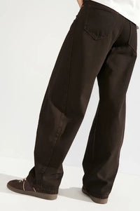Numph Amsterdam Black Coffee Barrel Leg Jeans