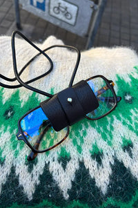 Kate Sheridan Black Leather Glasses Lanyard