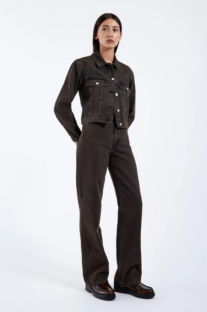 Dr Denim Echo Tar Jet Brown Jeans - The Mercantile London