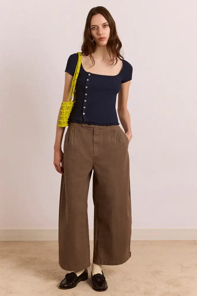 Damson Madder Posie Navy Top