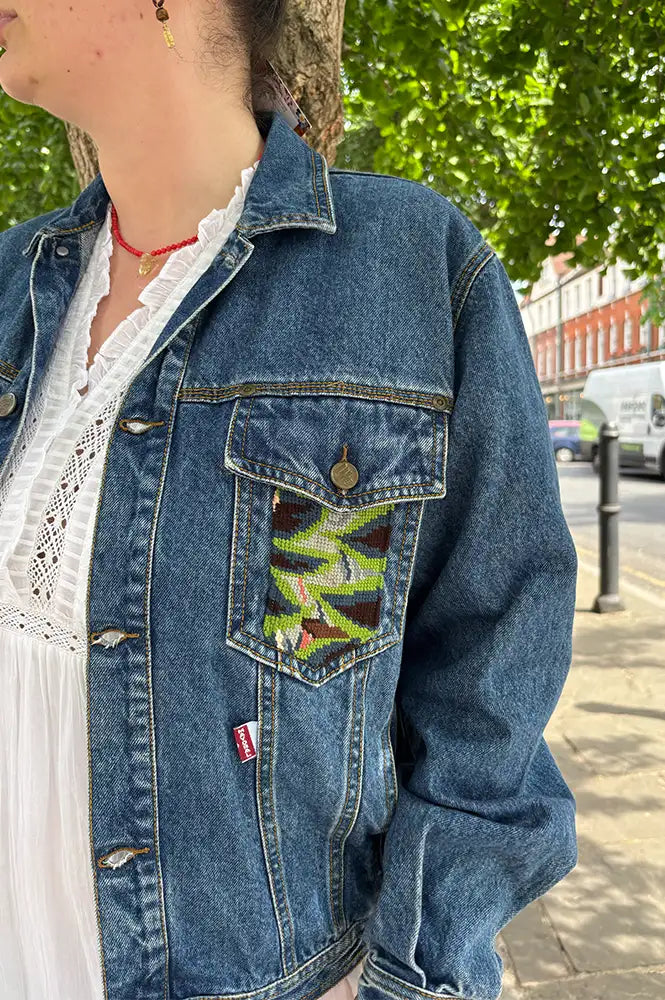 Frankie. Flamingo Blue Denim S / M Jacket