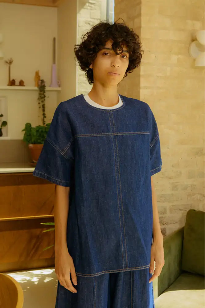 L.F. Markey Bose Denim Chambray Top - The Mercantile London