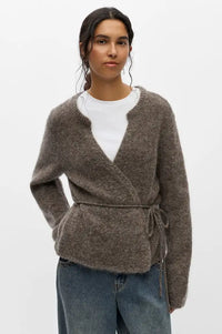Object Nete Carafe Brown Tie Cardigan