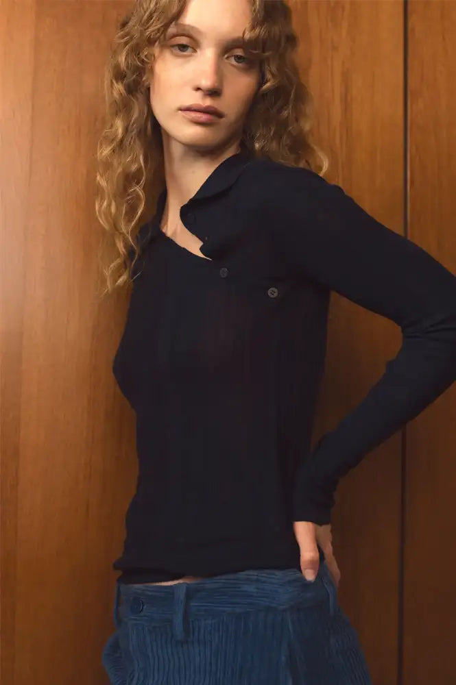 Thinking Mu Dante Navy Knitted Jumper - The Mercantile London