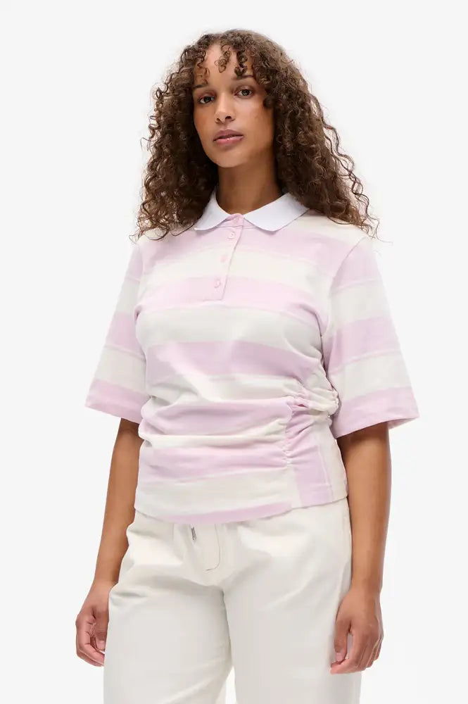 Baum Und Pferdgarten Judite Lilac Polo Stripe Top - The Mercantile London
