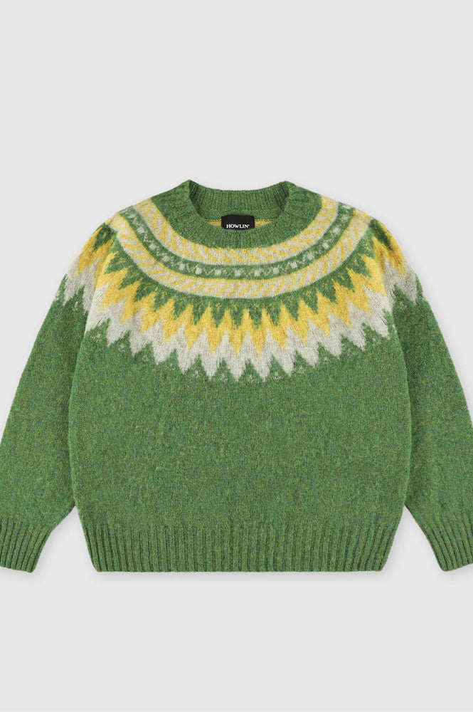 Howlin' Broken Flowers Mossy Knitted Jumper - The Mercantile London