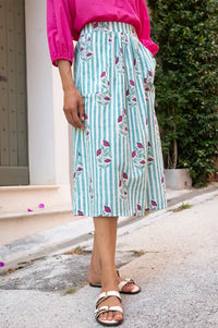 Zen Ethic Sandra Beaulieu Printed Skirt - The Mercantile London