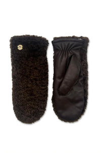 Nooki Roma Chocolate Shearling Mittens - The Mercantile London