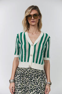 Lolly's Laundry Siva Green Knit Cardigan
