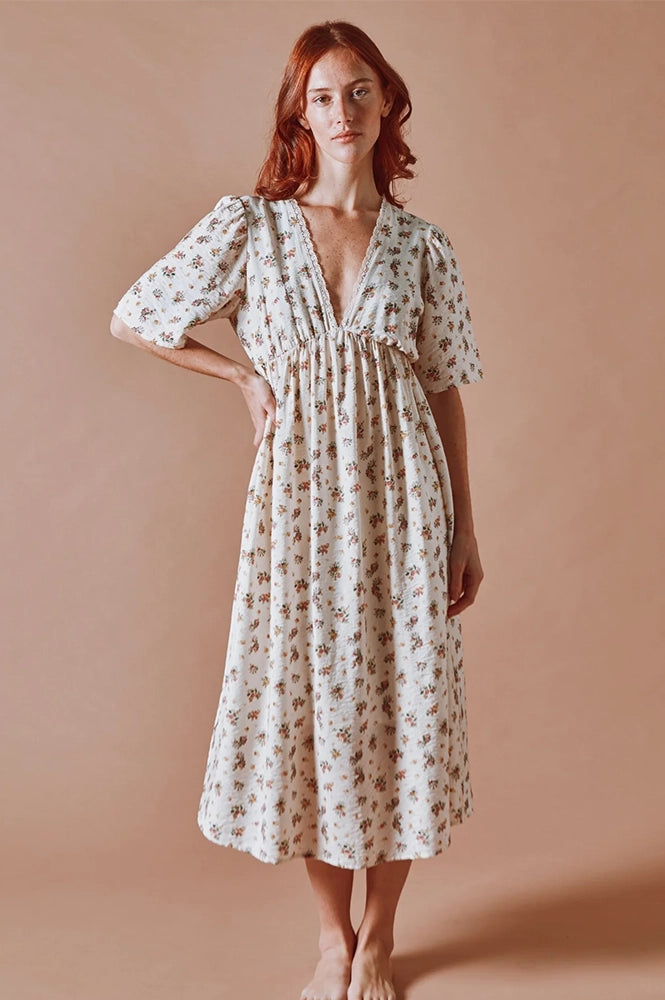 Emile Et Ida Dovary Forsythia Floral Dress - The Mercantile London