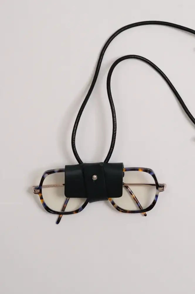 Kate Sheridan Black Leather Glasses Lanyard