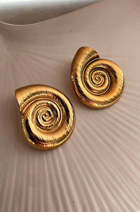 Lunar Large Shell Stud Earrings - back soon - The Mercantile London