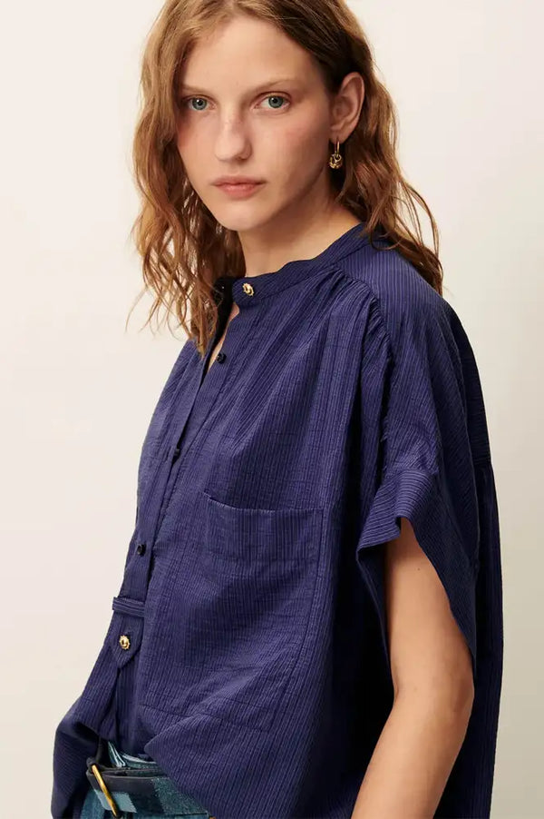 Sessùn Camille Blue Emilienne Blouse - The Mercantile London