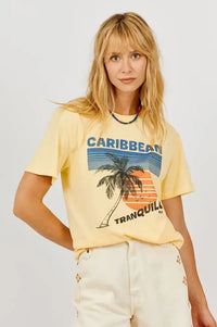 A.P Caribbean Print Yellow T-Shirt - The Mercantile London