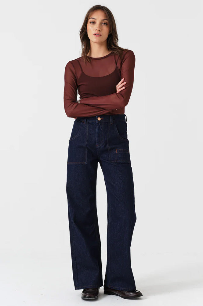 Seventy + Mochi Eden Blue Moon Wide Leg Jeans - The Mercantile London