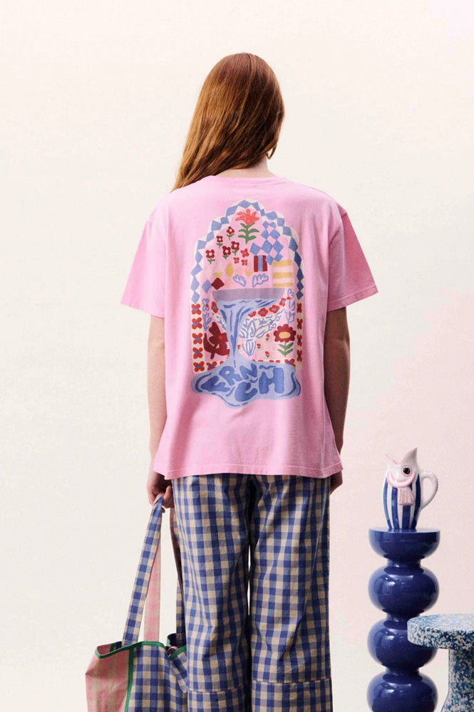 FRNCH Nymphaea Pink T-Shirt - The Mercantile London