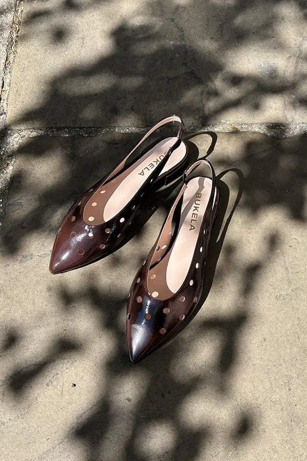 Bukela Cara Naplak Espresso Slingback Sandals - The Mercantile London