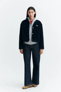Thinking Mu Kourtney Navy Shearling Jacket - The Mercantile London