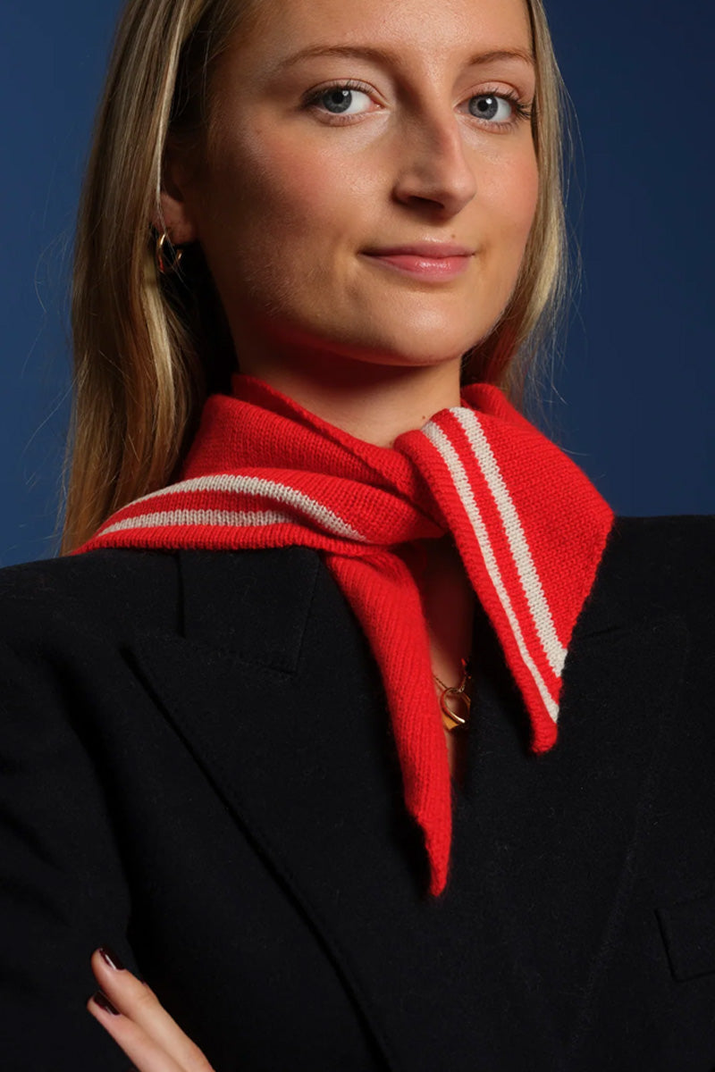 Somerville Red Cashmere Neckerchief Scarf