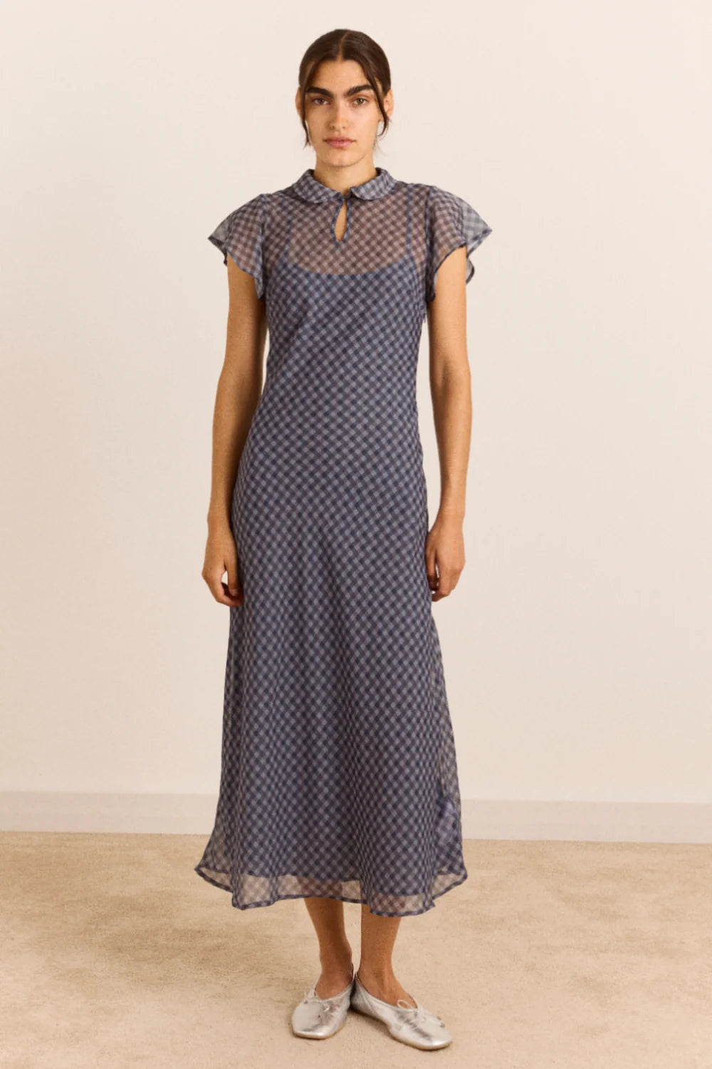 Damson Madder Hudson Blue Willow Gingham Dress