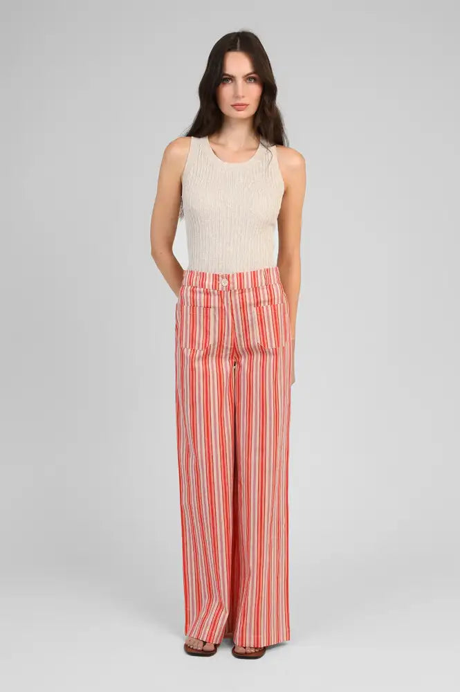 An'ge Rosina Red Striped Trousers - The Mercantile London