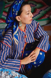 Habiba Marmie Japan Blue Quilted Stripe Jacket