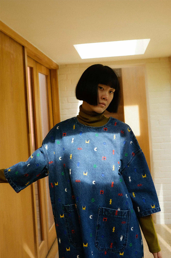 L.F. Markey Walter Embroidered Smock - The Mercantile London