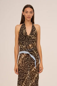 Carmen Says Ice Bambi Noir Halterneck Top - The Mercantile London