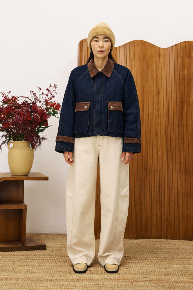 FRNCH Zola Midnight Denim Blue Jacket