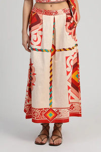 An'ge Ramiro Olia Ecru Skirt - The Mercantile London