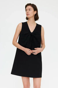 Compania Fantastica Black Bow Mini Dress - The Mercantile London
