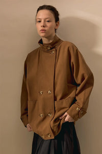 Leon & Harper Viktor Havana Brown Coat - The Mercantile London
