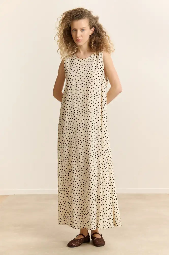 Garance Camelia Ecru Polka Dot Dress - The Mercantile London