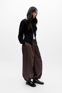 Object Paige Seal Brown Harem Trousers