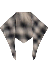 Object Opal Grey and Black Padded Check Scarf
